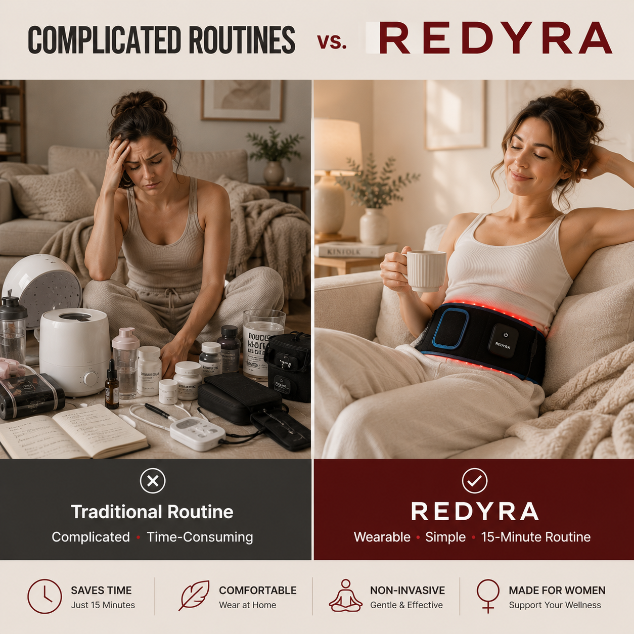 Redyra LumiBelt™ | Red & Near-Infrared Light Therapy Belt